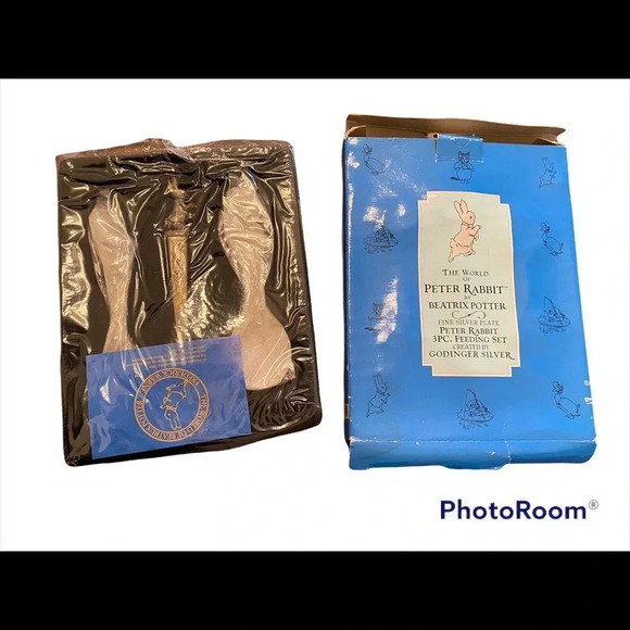 The World Of Peter Rabbit by Beatrix Potter Fine Silverplate 3 pc Feedin… - Picture 1 of 5